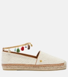 Stella McCartney Gaia embellished canvas espadrilles