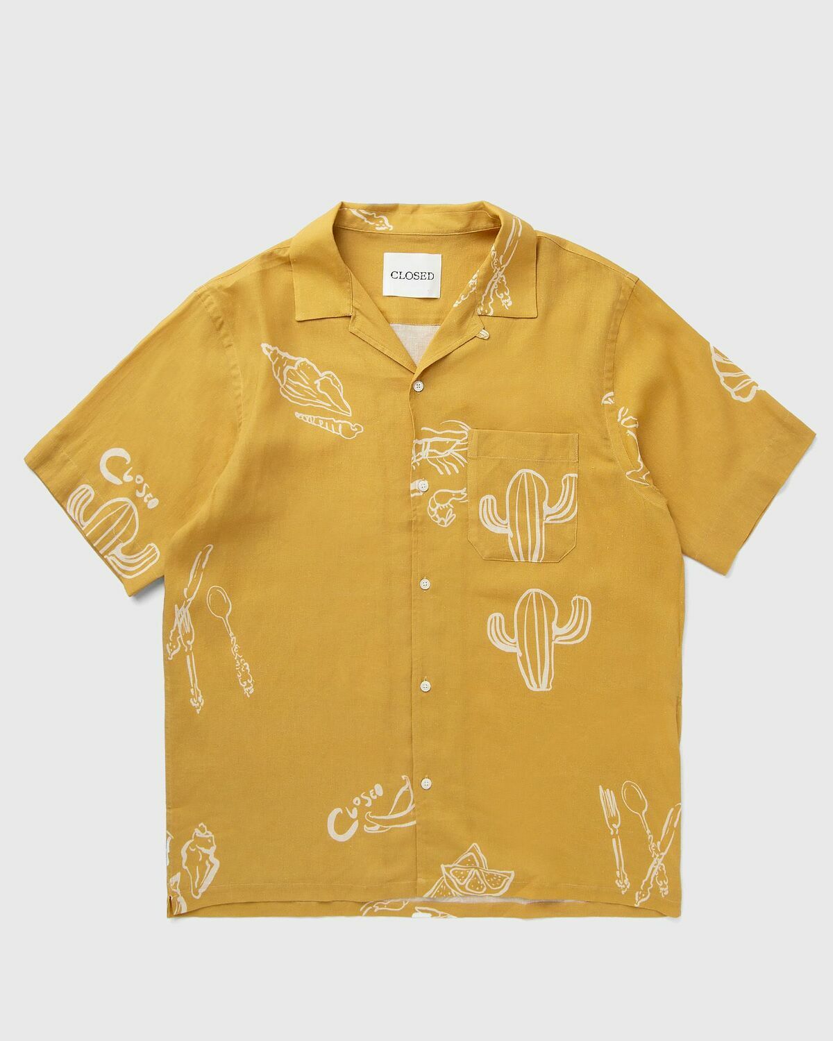 CLOSED SHORT SLEEVED SHIRT yellow Mens Shortsleefe