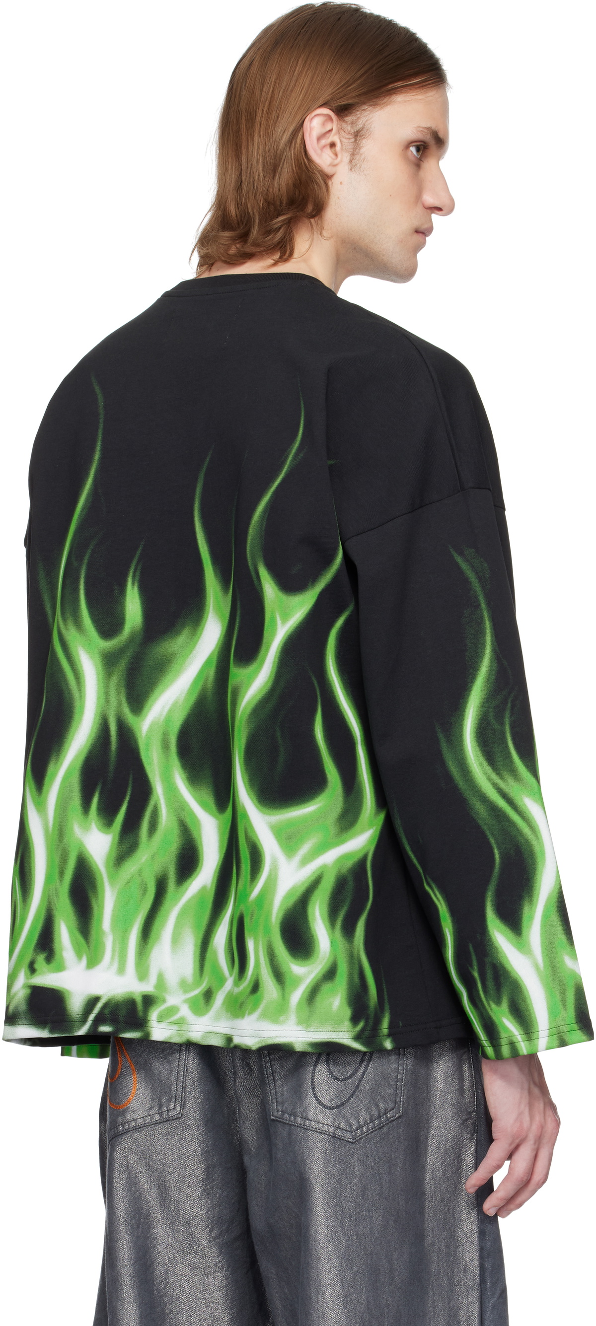 PDF Black 'La Flame' Long Sleeve T-shirt