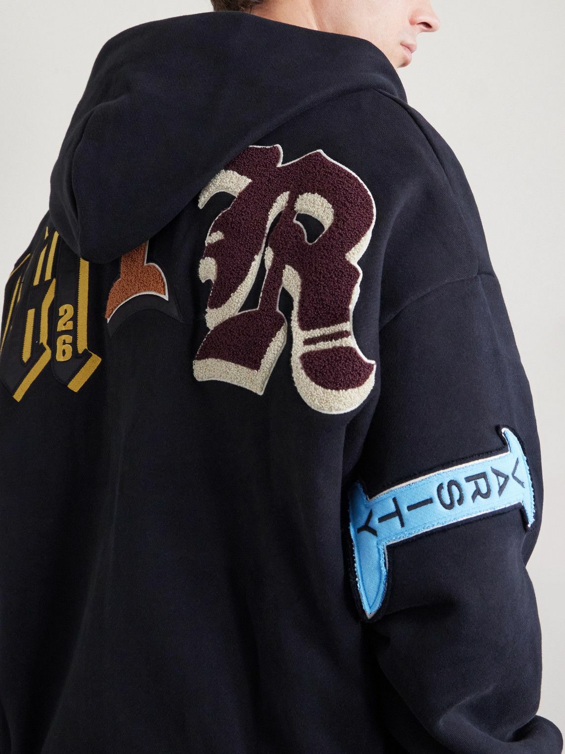 AMIRI - Varsity Patch Oversized Logo-Appliquéd Printed Cotton