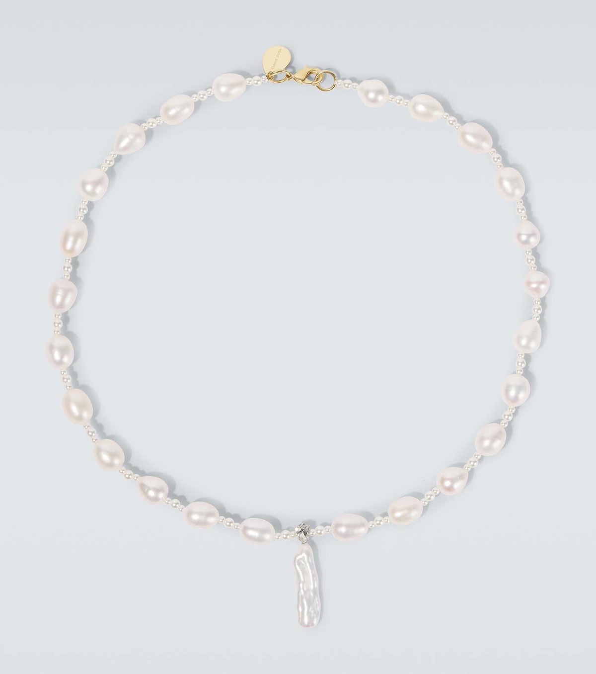 Simone Rocha Staccato pearls and faux pearls pendant necklace