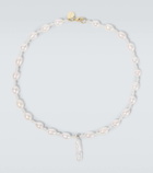 Simone Rocha Staccato pearls and faux pearls pendant necklace