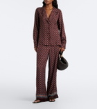 Dôen Lavona fringed silk-blend wide-leg pants
