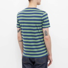 Polo Ralph Lauren Men's Broad Stripe T-Shirt in Outback Green/Light Navy