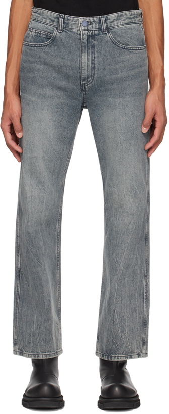 Photo: Solid Homme Gray Straight Washed Jeans