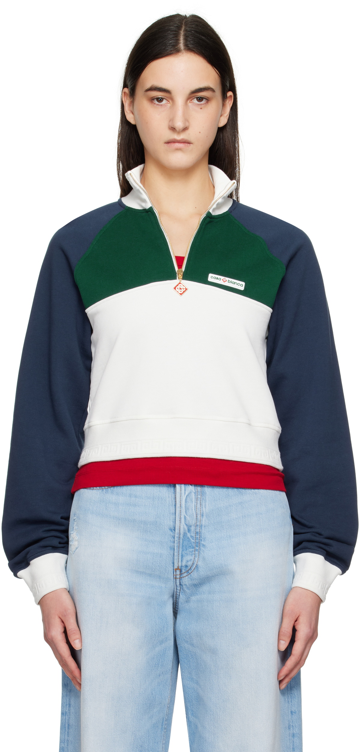 Casablanca Multicolor Quarter Zip Sweatshirt