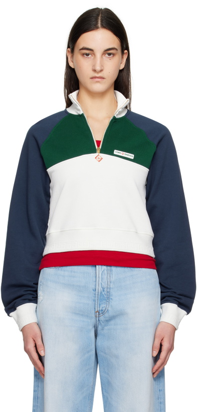 Photo: Casablanca Multicolor Quarter Zip Sweatshirt