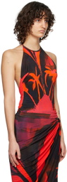 Louisa Ballou Red Halter Tank Top
