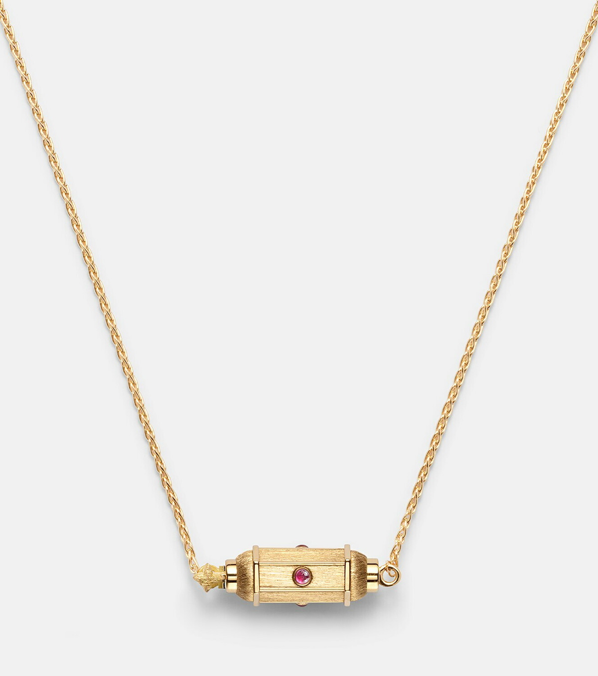 Marie Lichtenberg Coco Micro 18kt gold necklace with rubies