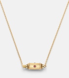 Marie Lichtenberg Coco Micro 18kt gold necklace with rubies