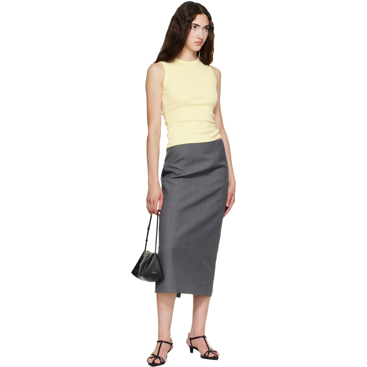 FLORE FLORE Yellow Esmé Tank Top
