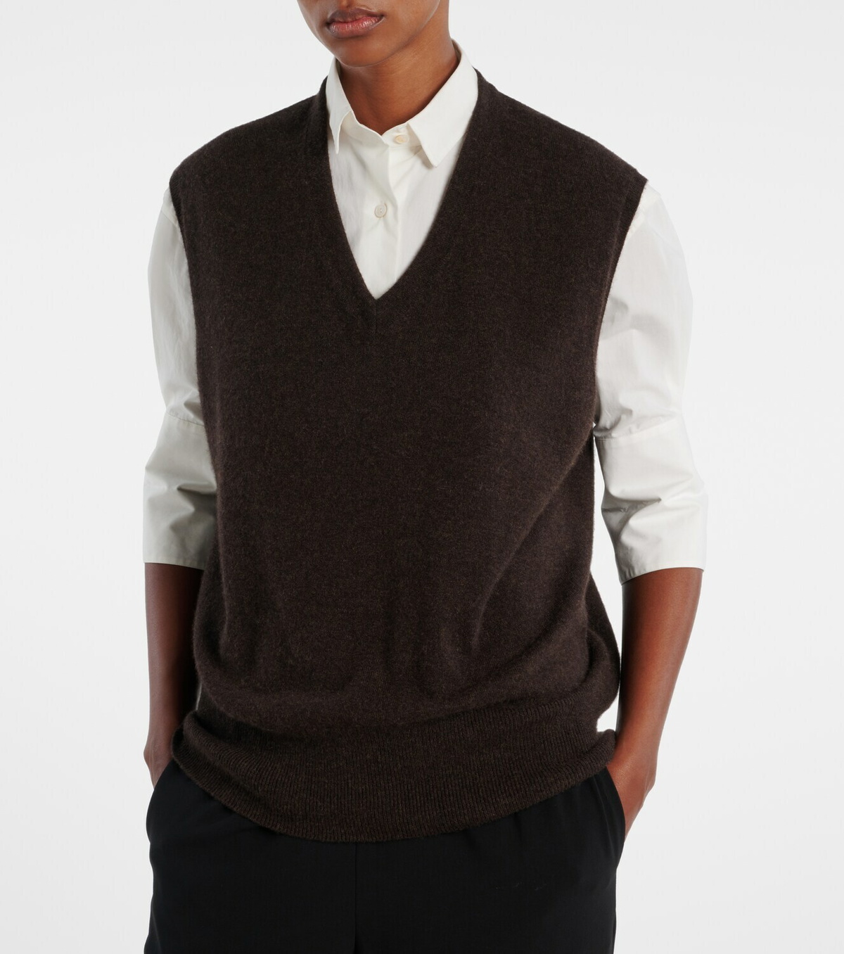 The Row Levi cashmere sweater vest