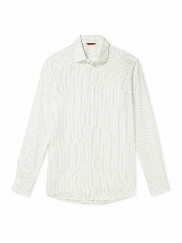 Photo: Barena - Surian Striped Modal-Blend Shirt - White