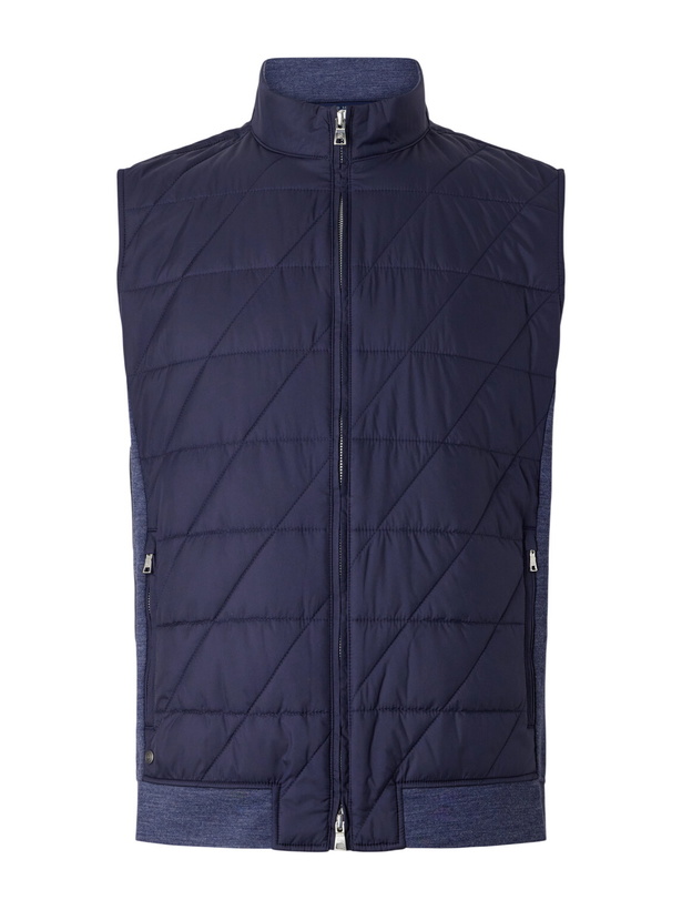 Photo: Peter Millar - Walker Quilted Shell Vest - Blue