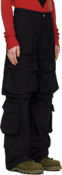 SPENCER BADU Black Safari Cargo Pants