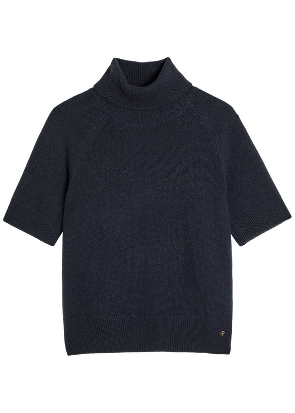 Photo: Anine Bing Jackson Roll-neck Cashmere top Dark Blue
