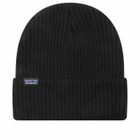 Patagonia Men's Fishermans Rolled Beanie in Black 