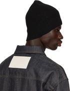 Jil Sander Black Rib-Knit Beanie
