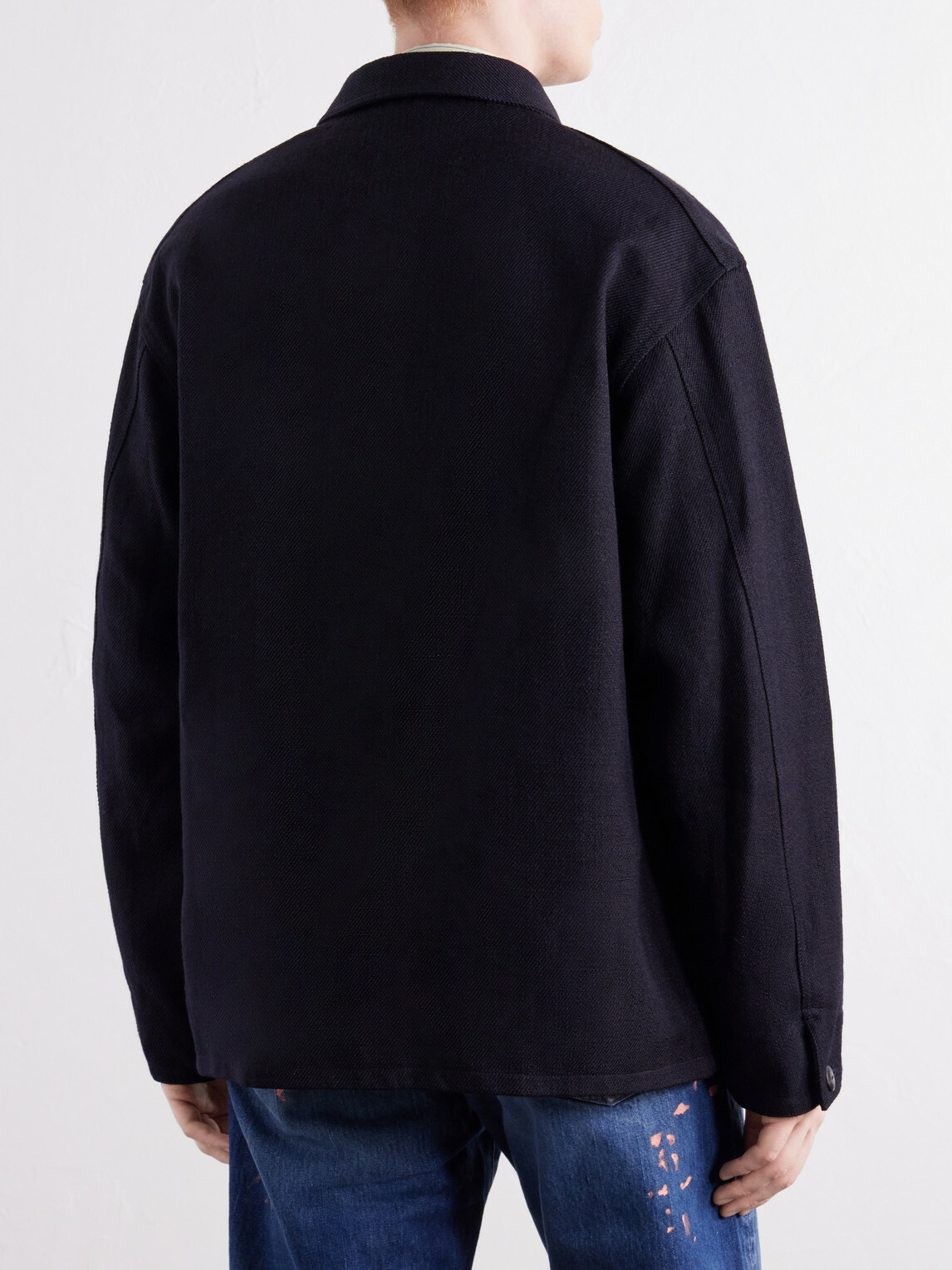Visvim - Baker Textured Wool and Linen-Blend Jacket - Blue
