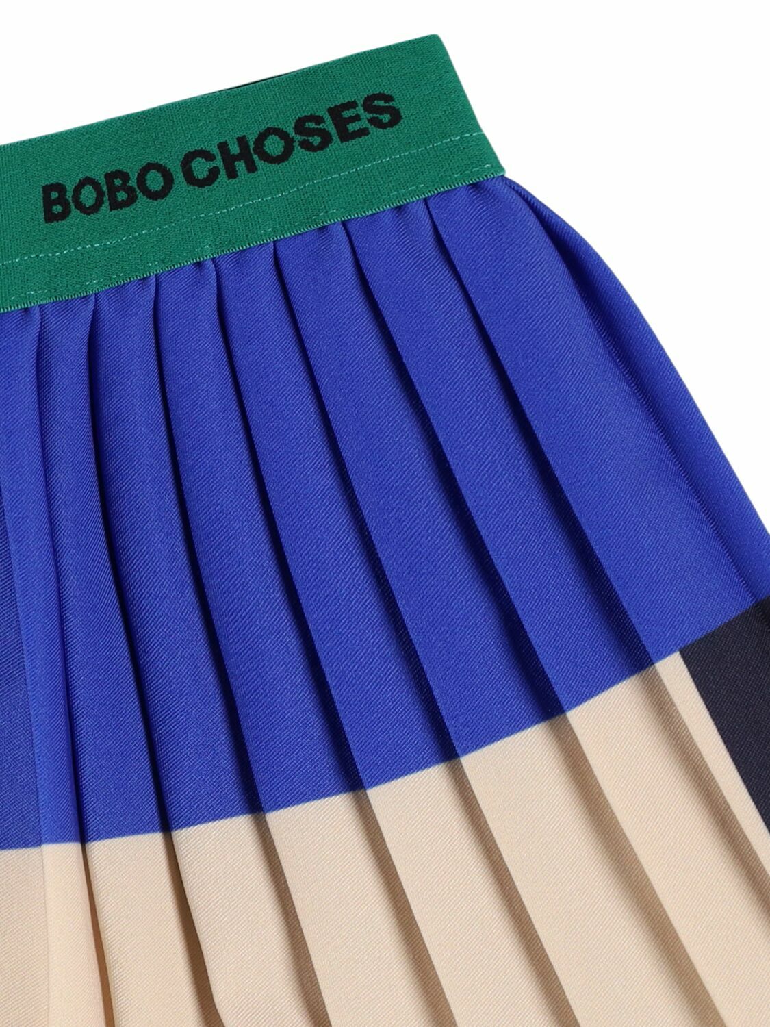 BOBO CHOSES Color Block Pleated Satin Skirt