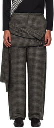 STRONGTHE Black Tied Sarong Trousers