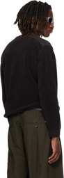 C.P. Company Black Cotton Chenille Lens Sweater