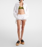 The Attico Embroidered cotton shorts