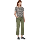 Amo Khaki Wide-Leg Army Trousers