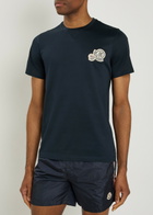 Moncler Logo-appliquéd Cotton T-shirt Navy