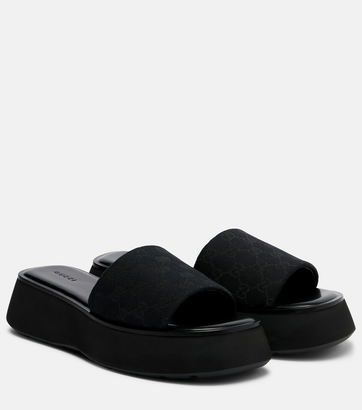 Gucci GG canvas platform slides