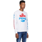 Dsquared2 White Pepsi Edition Surf Fit Long Sleeve T-Shirt