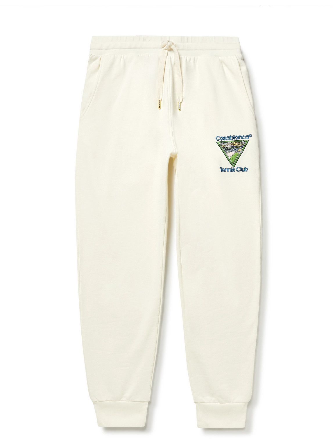 White Tennis Club organic-cotton track pants, Casablanca