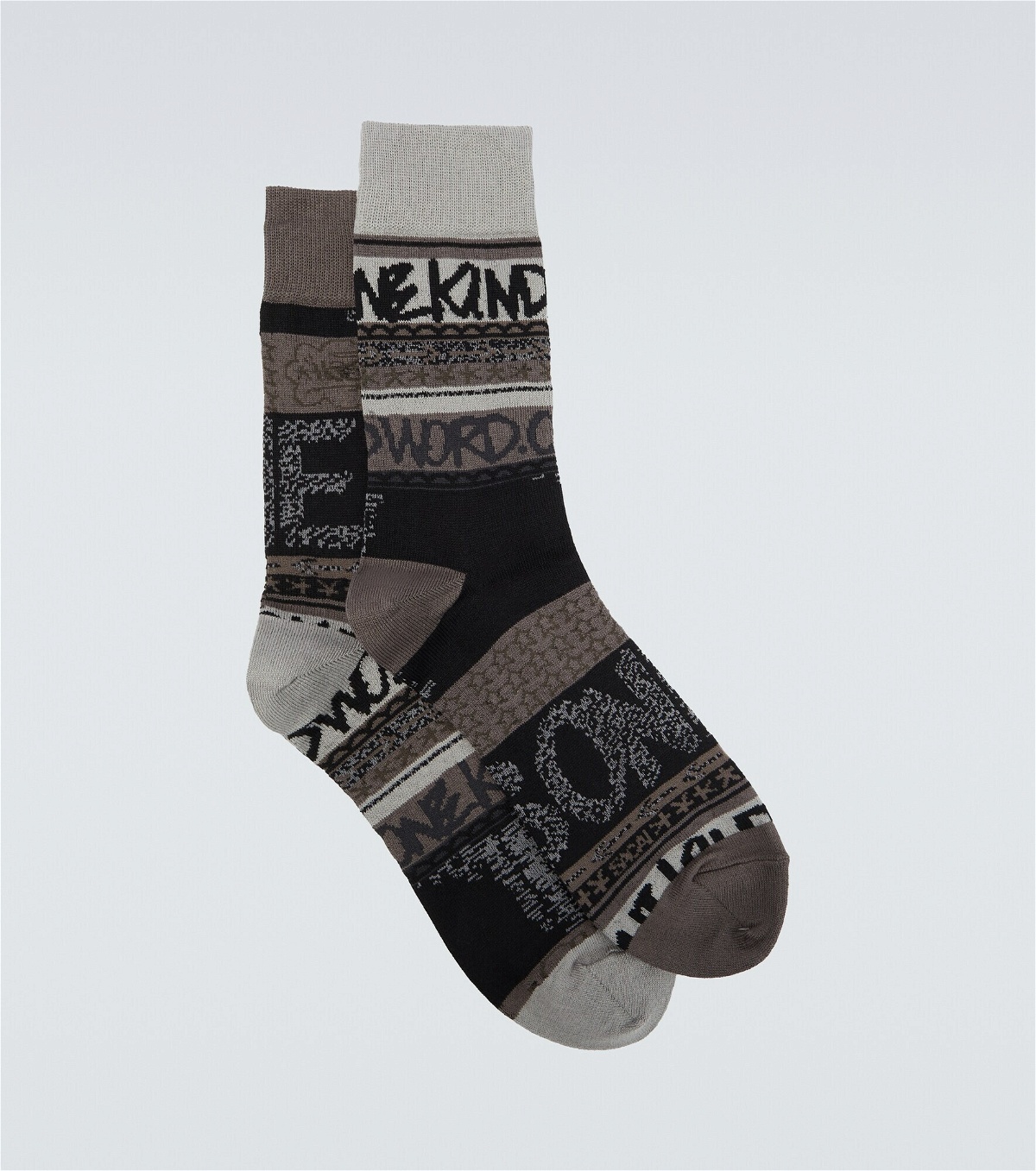 Sacai - x Eric Haze intarsia-knit socks