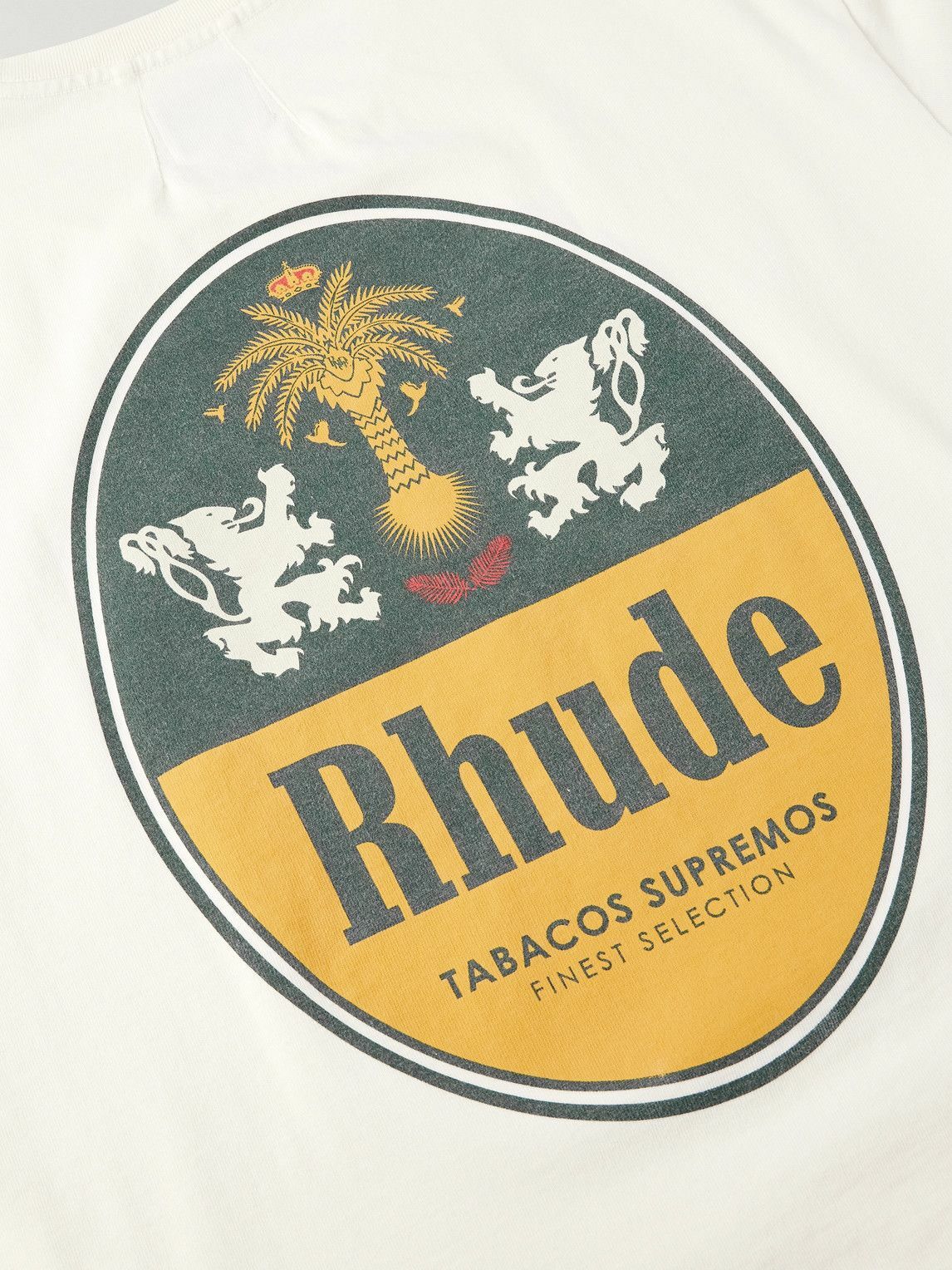 rhude tobacco t shirt Rhude - Tobacco Logo-Print Cotton-Jersey T-Shirt