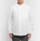 Theory - Kier Grandad-Collar Linen Shirt - White