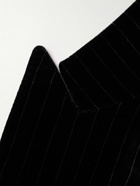 TOM FORD - Slim-Fit Double-Breasted Pinstriped Cotton-Velvet Tuxedo Jacket - Black