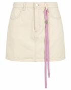 Icon Denim Womens Denim skirt Ivory