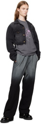 We11done Black Cropped Denim Jacket