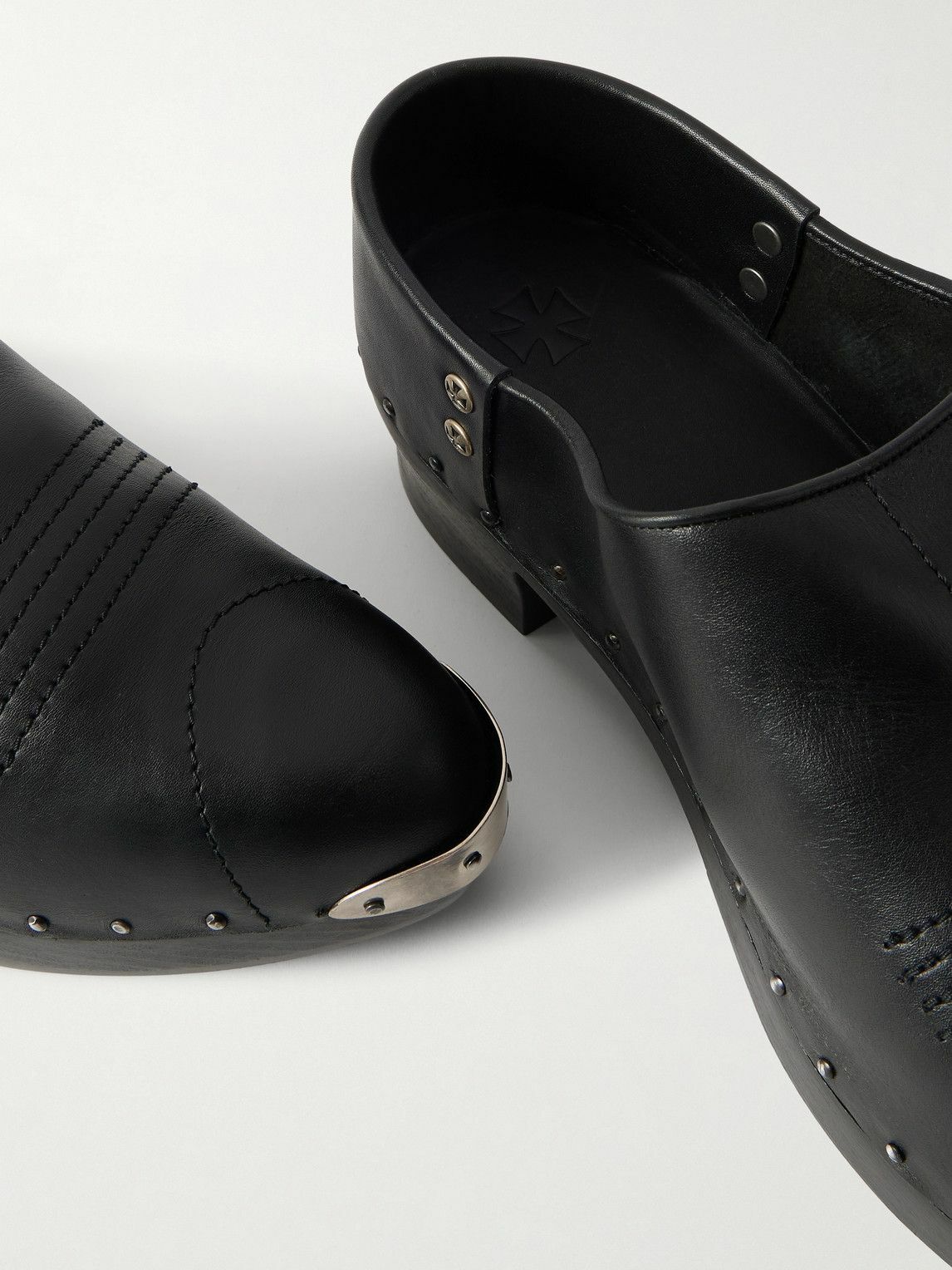 Enfants Riches Déprimés - Studded Leather Clogs - Black