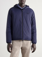 Burberry - Logo-Appliquéd Shell Hooded Jacket - Blue