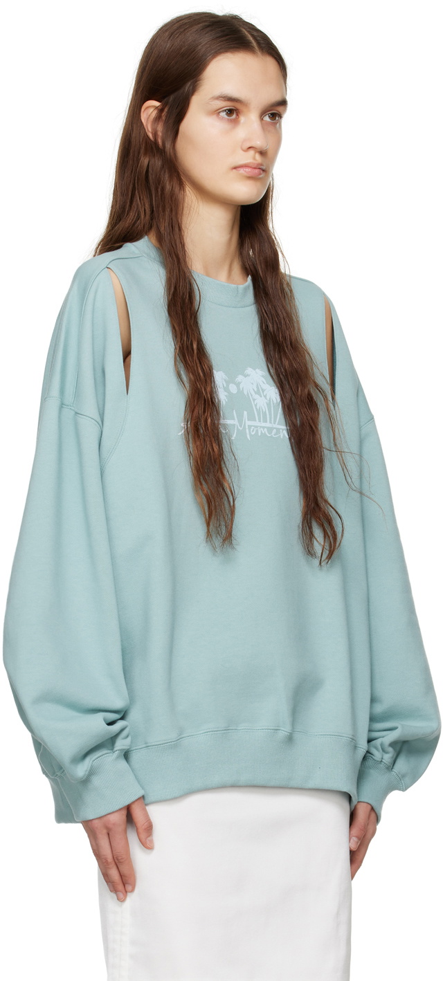 J KOO Blue 'Ama Momentum' Sweatshirt