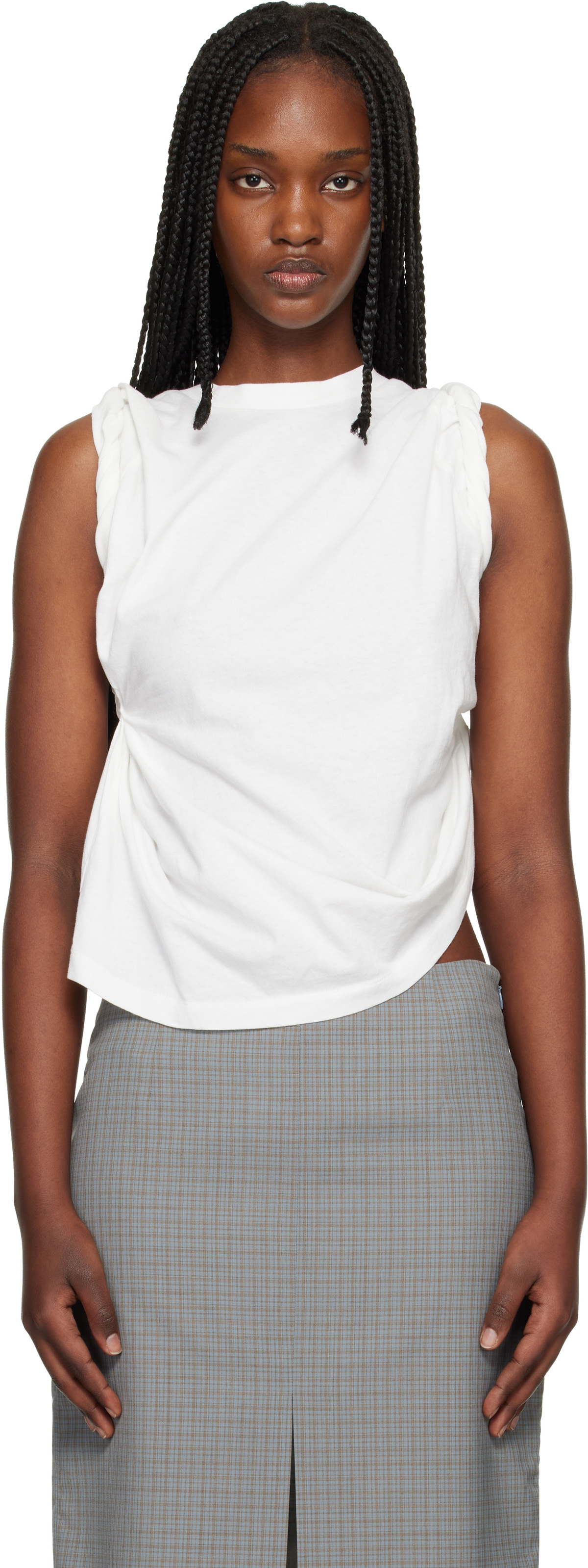 OUR LEGACY White Twisted T-shirt