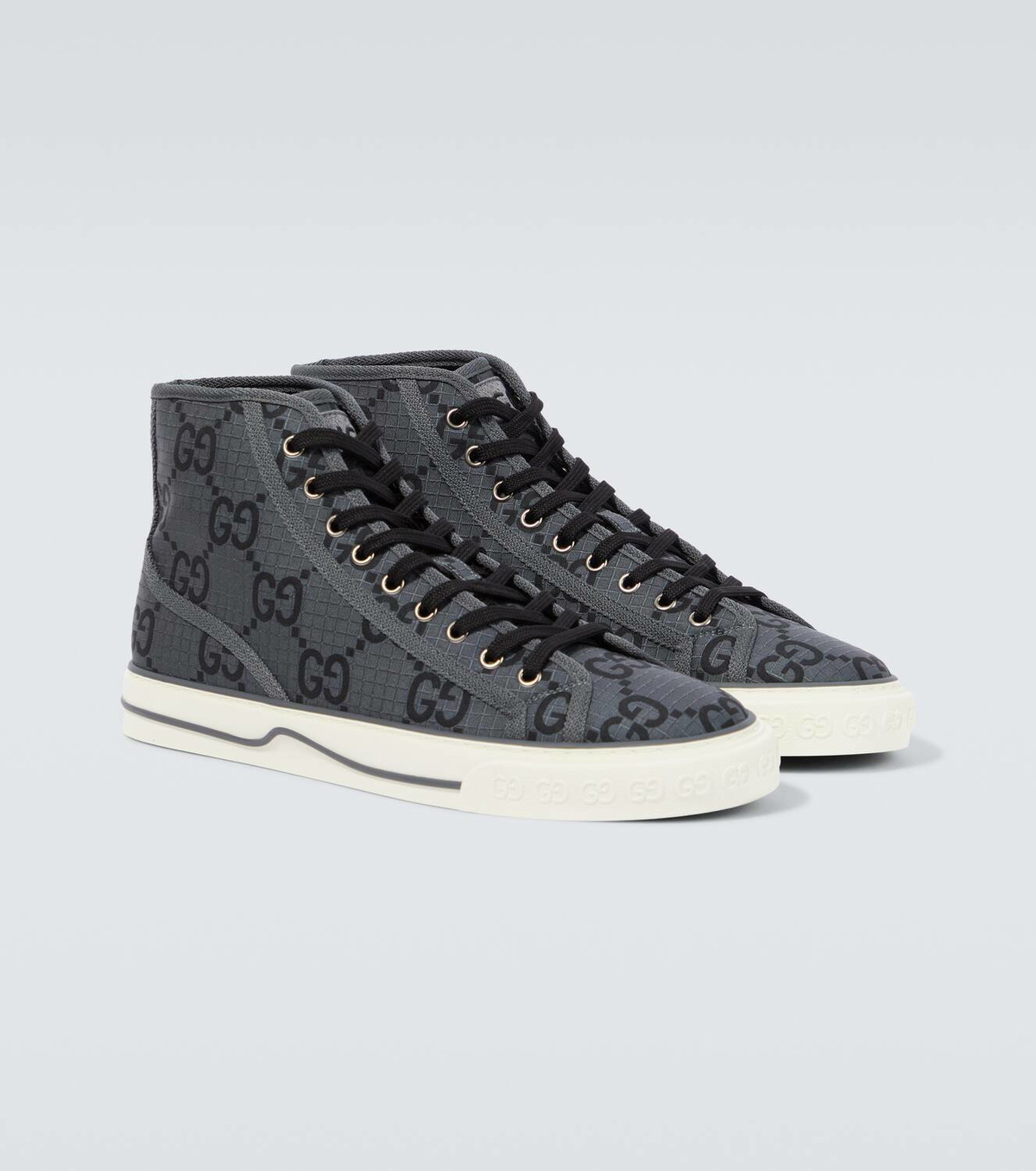 ☆美品☆ GUCCI Tennis 1977 スニーカー ブラック メンズ Gucci Tennis 1977 Black Leather Men's - 643485 17L10 1060 - US