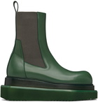 Rick Owens Green Beatle Turbo Cyclops Chelsea Boots