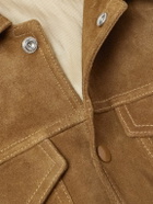 CELINE - Suede Trucker Jacker - Brown