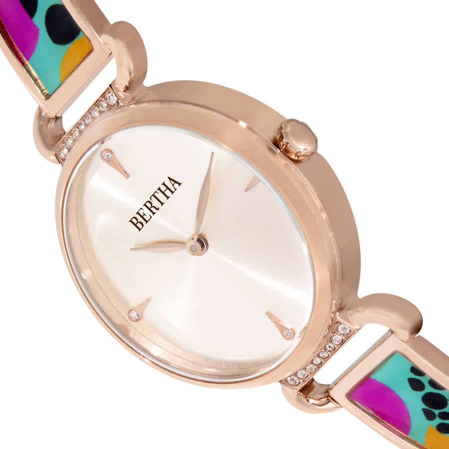 Bertha Katherine Quartz Crystal Rose Gold Dial Ladies Watch BTHBS1304