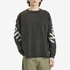 New Amsterdam Surf Association Men's Big Logo Washed Long Sleeve T in Black