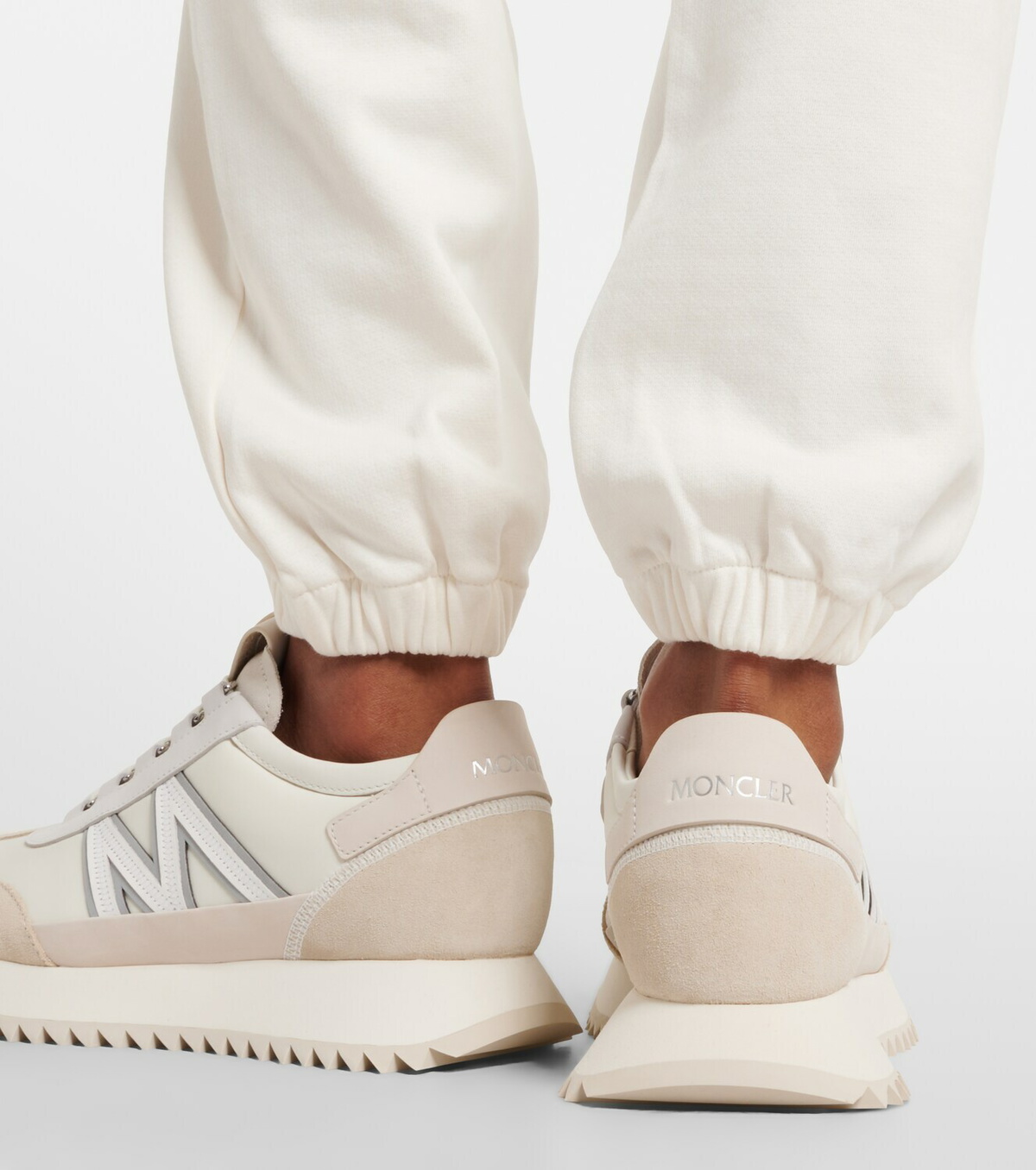 Moncler Pacey2 suede-trimmed sneakers