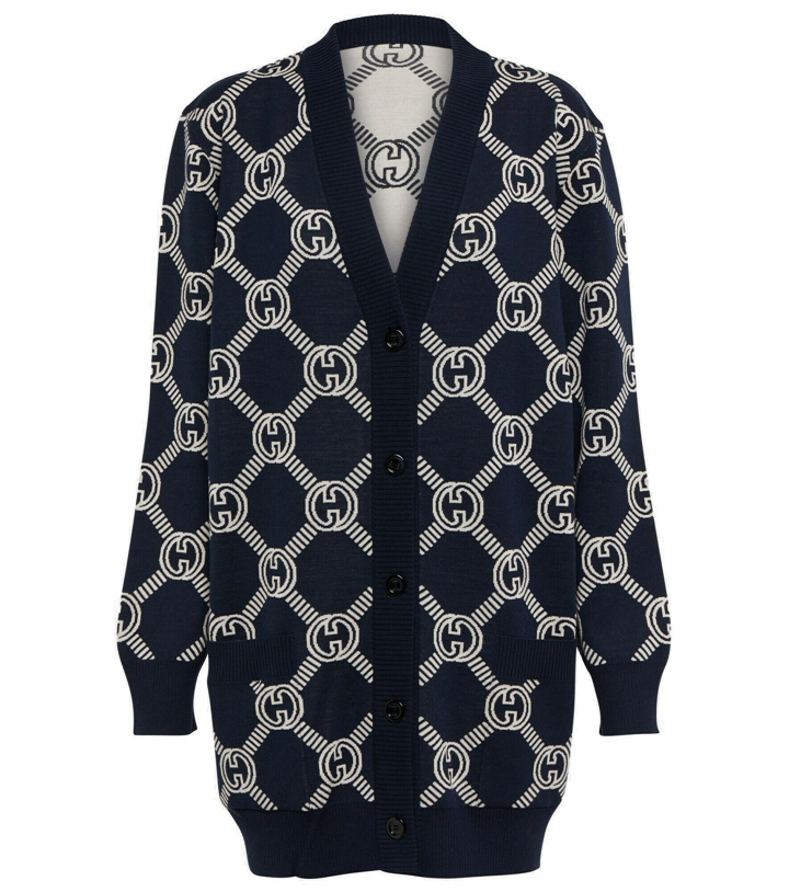 Photo: Gucci - GG reversible wool-blend cardigan