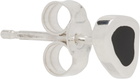 Ellie Mercer Silver & Black Medium Resin Stud Single Earring